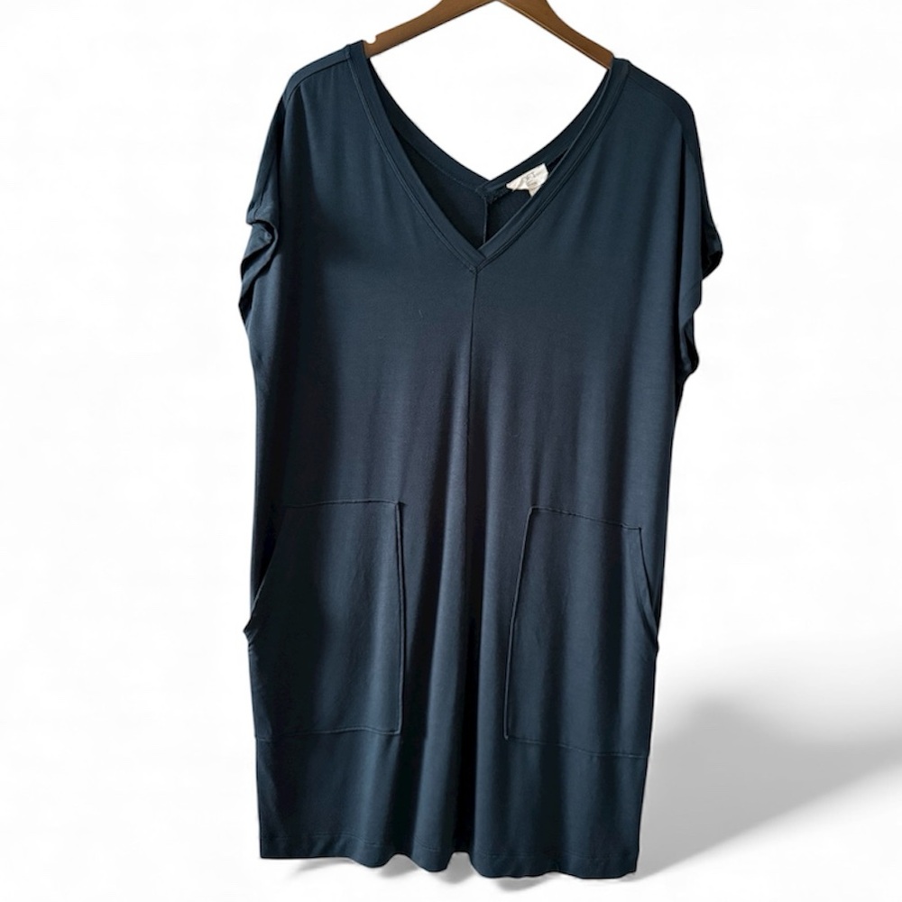 LOFT Deep V-Neck Tunic Dress